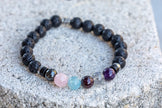 Aquarius Zodiac Gemstone Crystal Bracelet