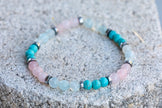 Aquarius Zodiac Gemstone Crystal Bracelet
