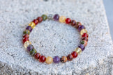 Aries Zodiac Gemstone Crystal Bracelet