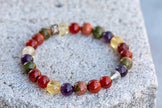 Aries Zodiac Gemstone Crystal Bracelet