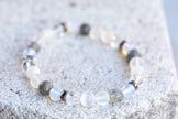 Cancer Zodiac Gemstone Crystal Bracelet