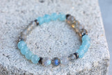 Pisces Zodiac Gemstone Crystal Bracelet