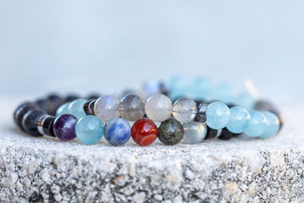 Pisces Zodiac Gemstone Crystal Bracelet