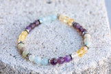 Virgo Zodiac Gemstone Crystal Bracelet