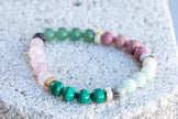 Heart Chakra Gemstone Crystal Bracelet