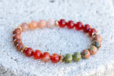Sacral Chakra Gemstone Crystal Bracelet