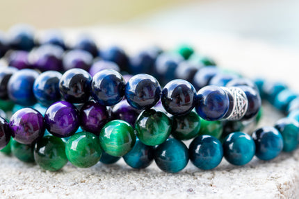Dyed Tigers Eye Confidence and Courage Gemstone Crystal Bracelet