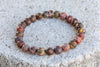 Leopard Jasper Gemstone Crystal Bracelet