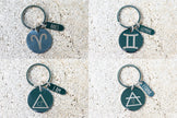 Zodiac | Keychain | Zipper Pull Crystal & Gemstone