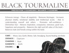 Black Tourmaline Shield Negativity Gemstone Crystal Bracelet