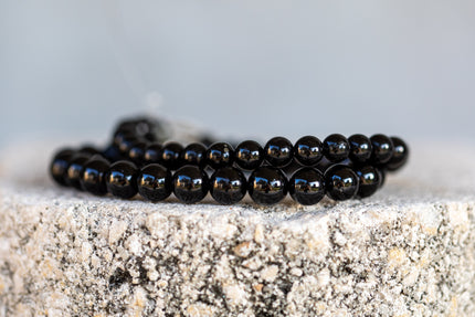 Black Tourmaline Shield Negativity Gemstone Crystal Bracelet
