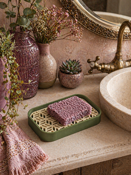 Soap Dish | Sponge Tray – Aesthetic Kitchen Sink Organizer