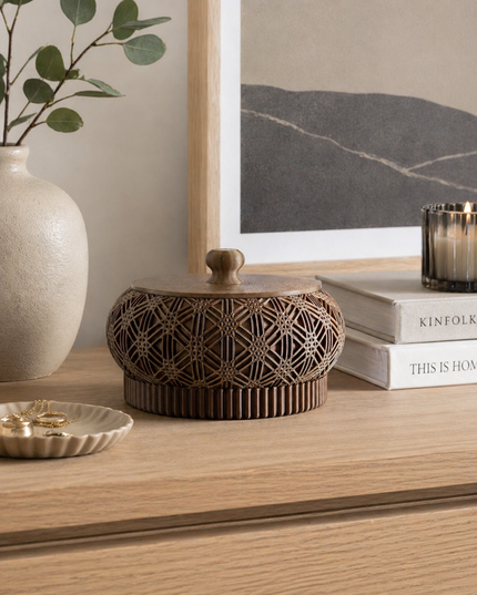 Kumiko Pattern Jewelry Bowls and Box - Stackable and Customizable