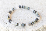 Gray Gemstone Crystal Bracelet