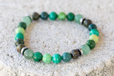Green Gemstone Crystal Bracelet