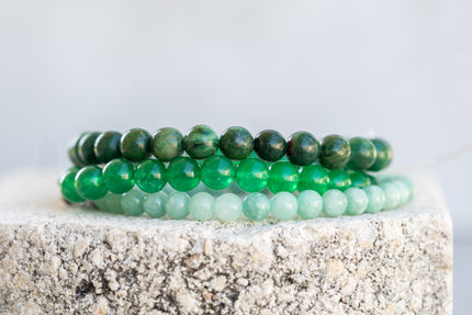 Jade Green | Luck and Abundance Gemstone Crystal Bracelet