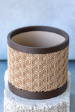 Mini Kumiko Planter – 4” Aesthetic Plant Pot for Modern Home Decor
