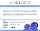 Lapis Lazuli Wisdom and Truth Gemstone Crystal Bracelet