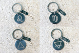 Zodiac | Keychain | Zipper Pull Crystal & Gemstone