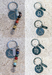 Zodiac | Keychain | Zipper Pull Crystal & Gemstone