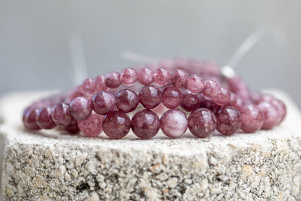 Lepidolite Gemstone Crystal Bracelet