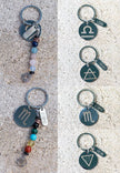 Zodiac | Keychain | Zipper Pull Crystal & Gemstone