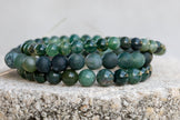 Moss Agate Gemstone Crystal Bracelet
