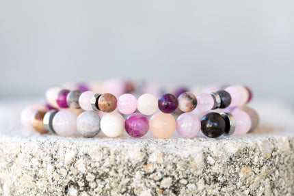 Pink Gemstone Crystal Bracelet