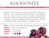 Rhodonite Gemstone Crystal Bracelet