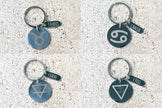 Zodiac | Keychain | Zipper Pull Crystal & Gemstone