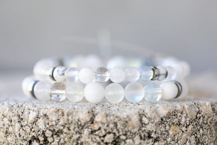 White Gemstone Crystal Bracelet