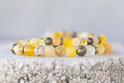 Yellow Gemstone Crystal Bracelet