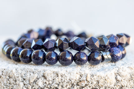 Goldstone Blue | Copper for Blood Pressure Support Crystal Bracelet