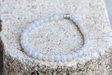 Blue Lace Agate Gemstone Crystal Bracelet