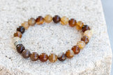 Botswana Agate Gemstone Crystal Bracelet