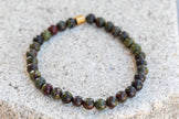 Bloodstone Gemstone Crystal Bracelet