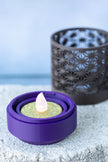 Kumiko Tea Light Holders – 3 Pack | Dual Color Design | Battery Operated Candle Decor