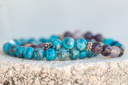 Crazy Lace Agate Crystal Bracelet