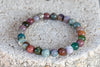 Fancy Jasper Gemstone Crystal Bracelet