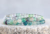 Rainbow | Purple | Blue Fluorite Gemstone Crystal Bracelet