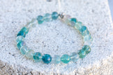 Rainbow | Purple | Blue Fluorite Gemstone Crystal Bracelet