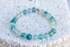 Rainbow | Purple | Blue Fluorite Gemstone Crystal Bracelet