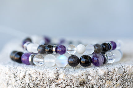 Full Moon Gemstone Crystal Bracelet