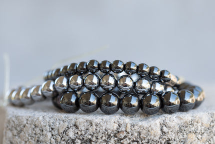 Hematite Black | Silver Stabilize Gemstone Crystal Bracelet