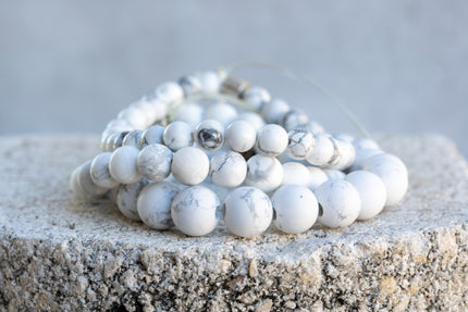 Howlite Gemstone Crystal Bracelet