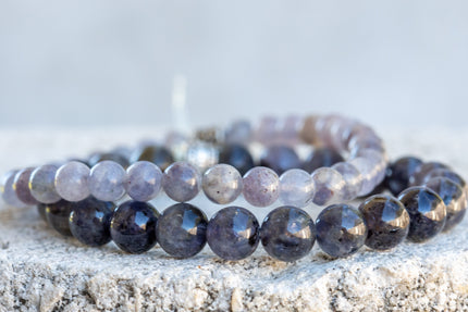Iolite Gemstone Crystal Bracelet