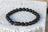 Jet Gemstone Crystal Bracelet