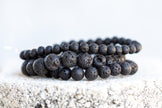 Lava Rock Gemstone Crystal Bracelet