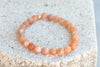 Peach Moonstone Gemstone Crystal Bracelet