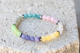 Jade Blue | Yellow | Purple Gemstone Crystal Bracelet